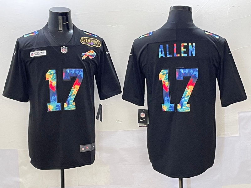 Men 2025 Buffalo Bills 17 Allen Black Nike Limited NFL Jersey 004